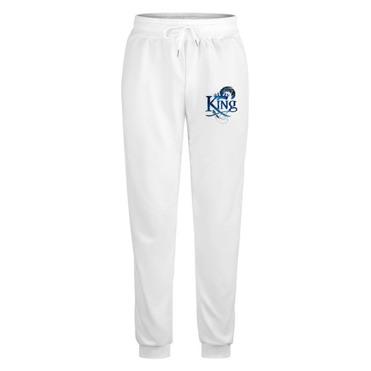 KING 02-01 White Men's Designer Joggers