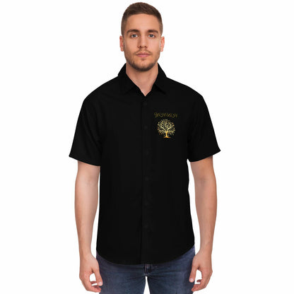 Yahuah-Tree of Life 01-01 Men's Designer Spread Collar Shirt