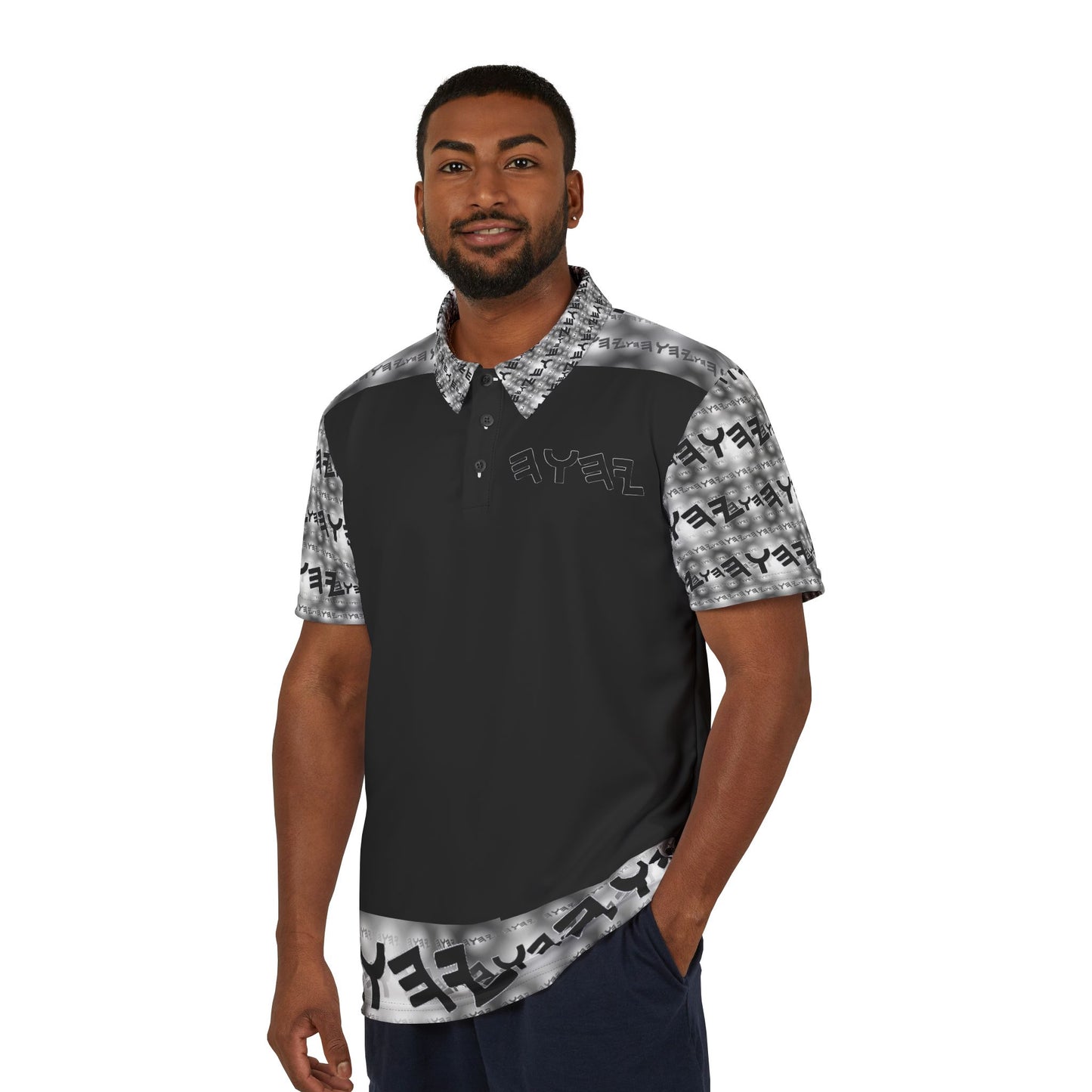 Most High God - Yahuah 01-01 Black Designer Unisex Polo Shirt