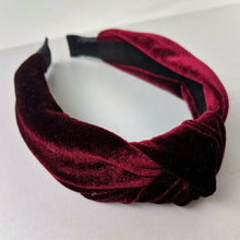 Cargar imagen en el visor de la galería, Solid Color Velvet Knotted Headband (4 colors)