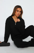 Cargar imagen en el visor de la galería, Solid Color Quarter Zip Knit Sweatsuit (3 colors)