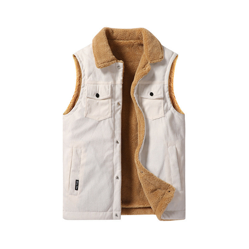 Retro Thickened Corduroy Male Vest (3 colors)