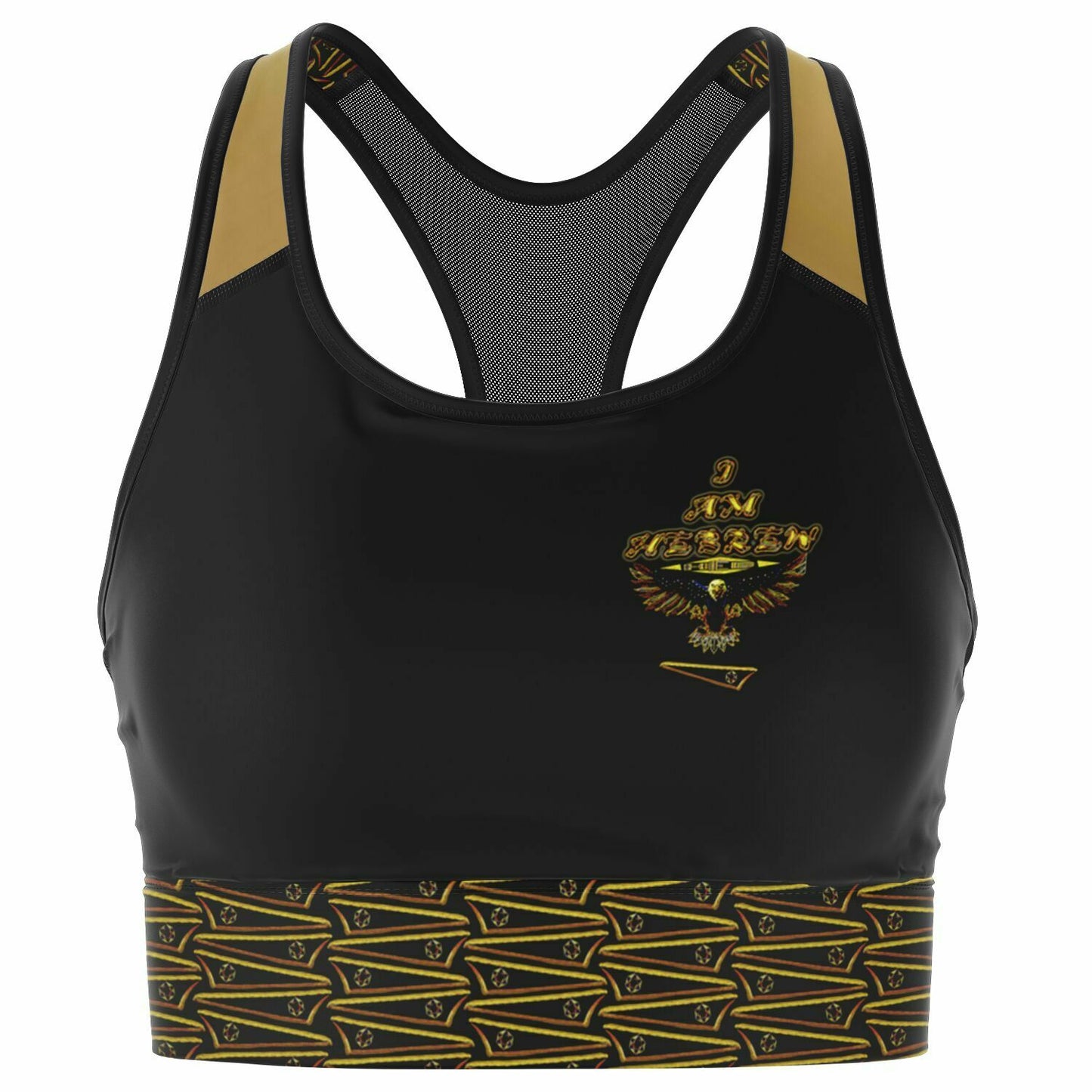 BREWZ Elected Designer Mesh Padded Sports Bra