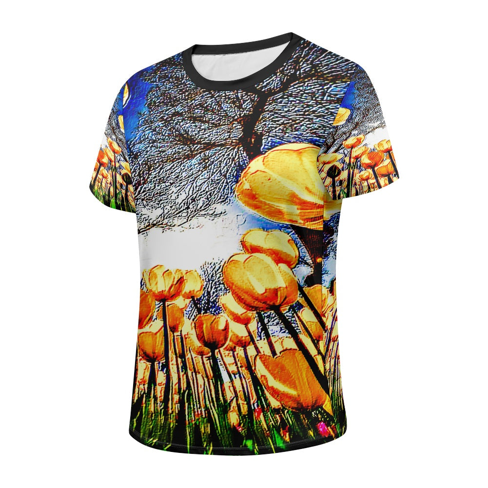 Floral Embosses: Tulip Daydream 01 Designer T-shirt