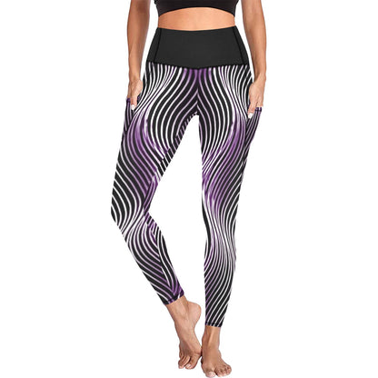 Orot (The Lights) Series: OR ARGAMAN | Royal Light (Purple) High Rise Leggings with Pockets