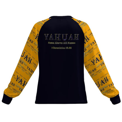 Yahuah-Name Above All Names 02-01 Ladies Designer Long Sleeve Raglan T-shirt