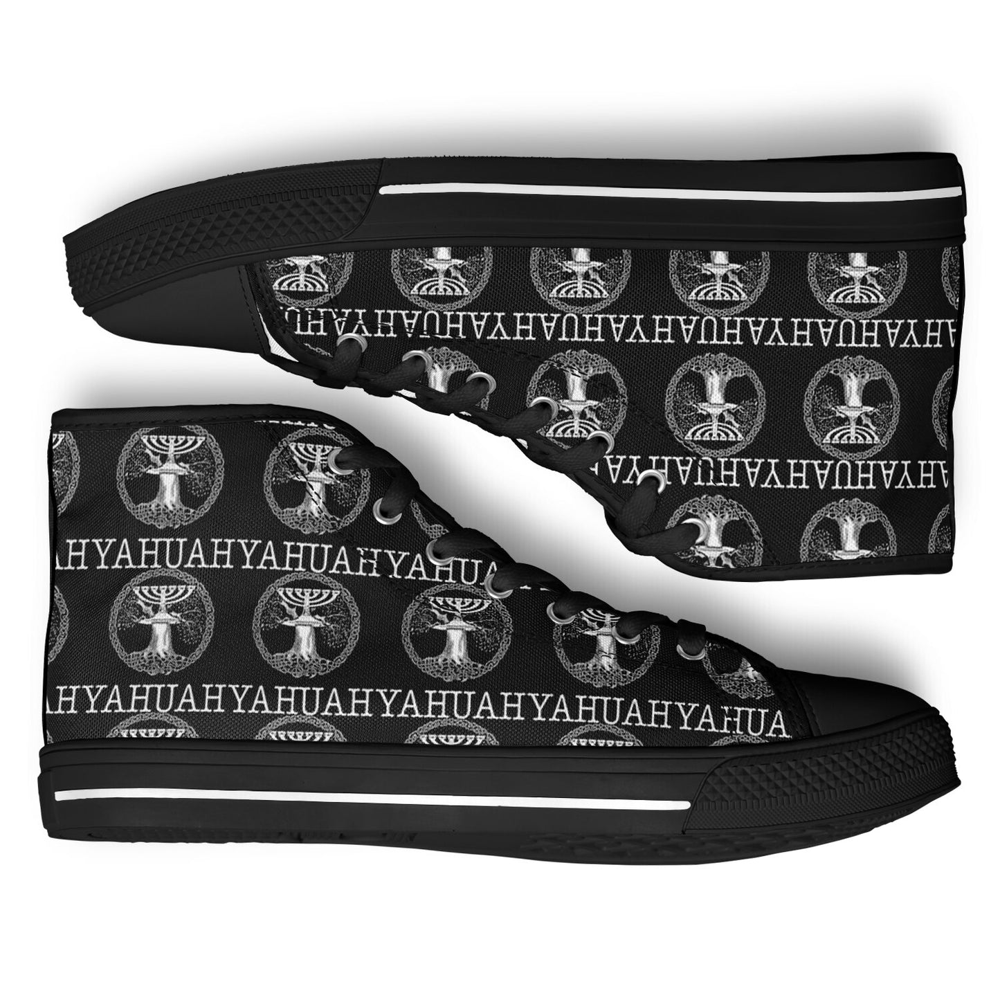 Yahuah-Tree of Life 02-06 Urban Peak Unisex High Top Canvas Sneakers (Style 02)