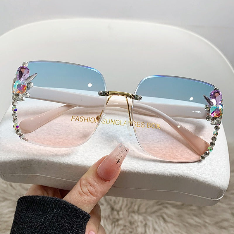 Oversize Diamond Anti UV Sunglasses (7 colors)