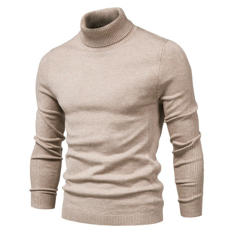 Men's Solid Color Slim Fit Rayon Blend Turtleneck Sweatshirt (11 colors)