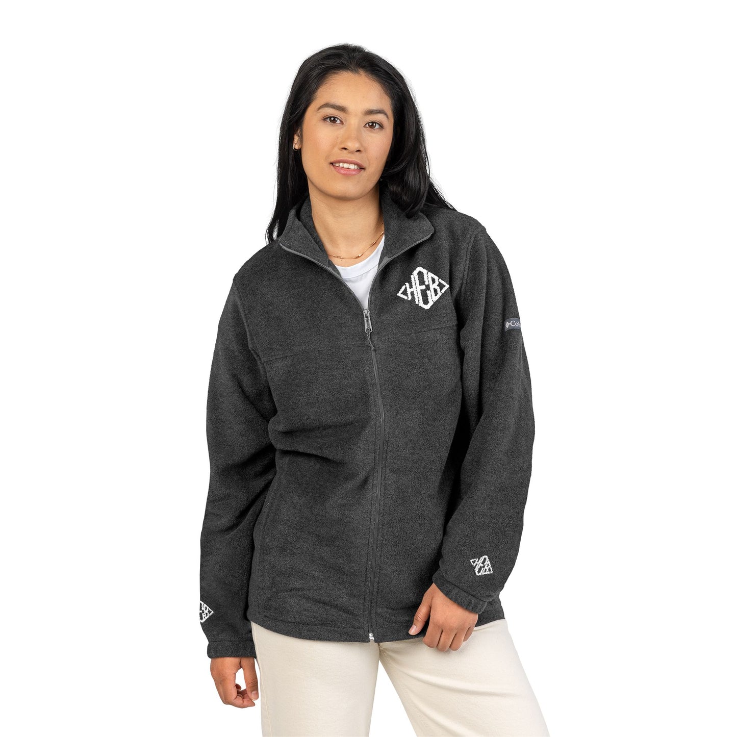 Hebrews 01-02 Designer Columbia Embroidered Unisex Fleece Track Jacket (3 colors)