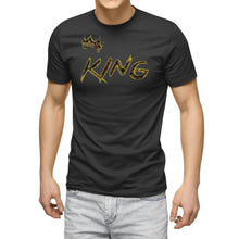 Cargar imagen en el visor de la galería, KING 01-01 Men&#39;s Designer Pima Ultra Cotton T‑shirt (White/Black)