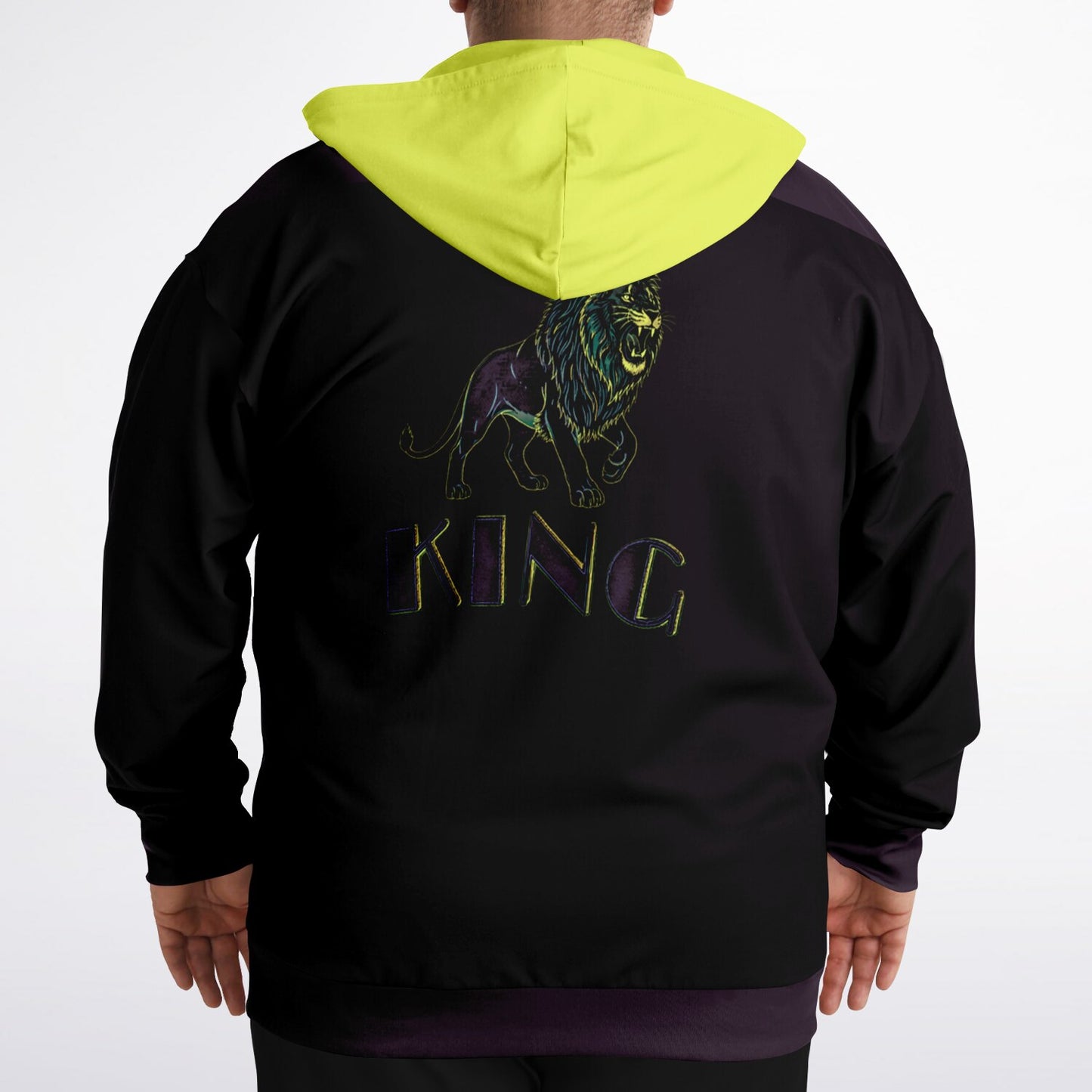 KING 01-01 Men's Designer Athletic Plus Size Zip Hoodie