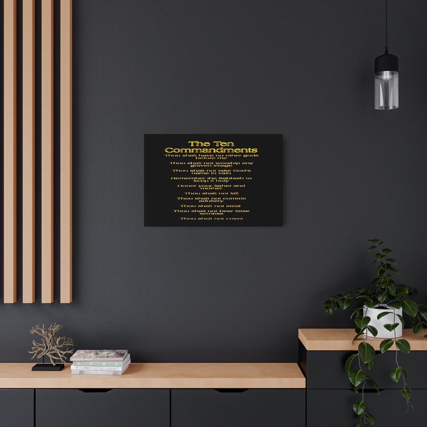 Ten Commandments 01 Horizontal Metal Print (3 sizes)