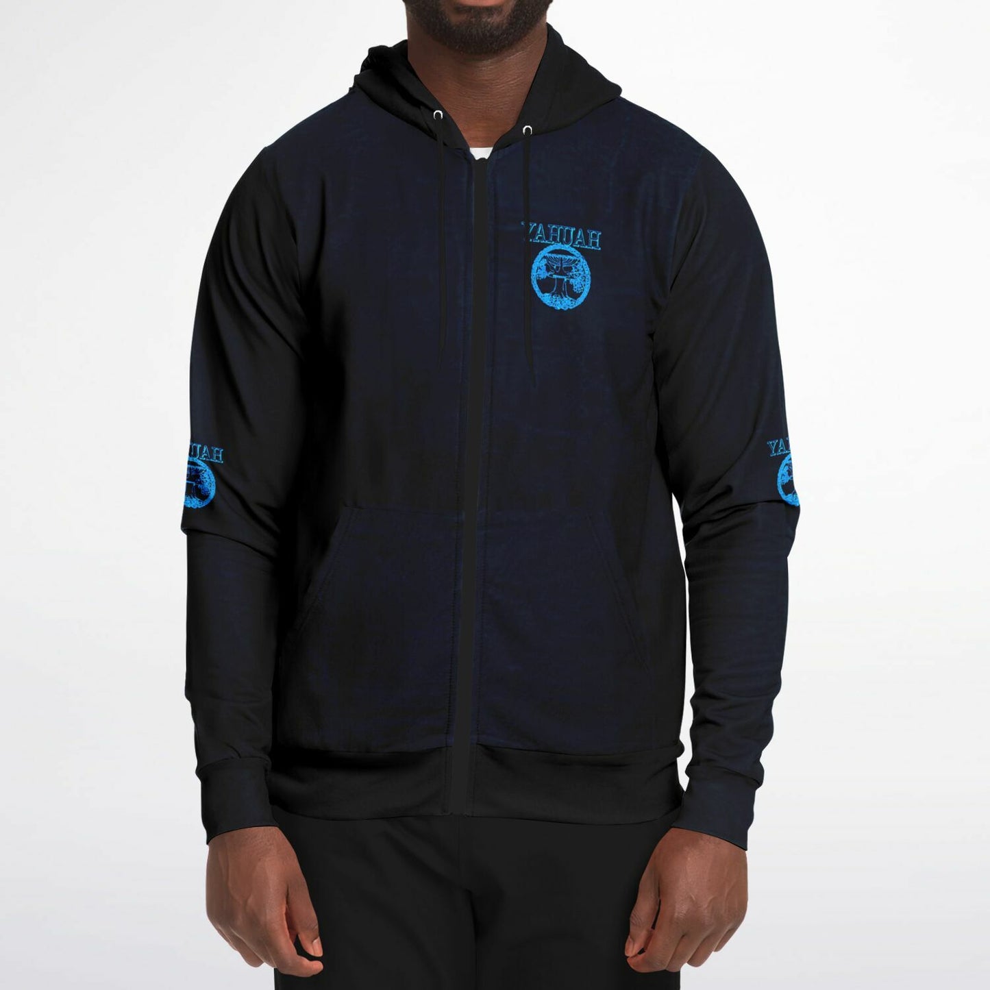 Yahuah-Tree of Life 02-02 Designer Athletic Unisex Zip Hoodie
