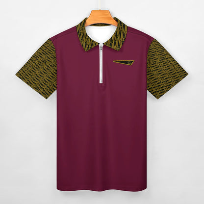 The Flag of David | Men's Zip Placket Polo | 7 colors