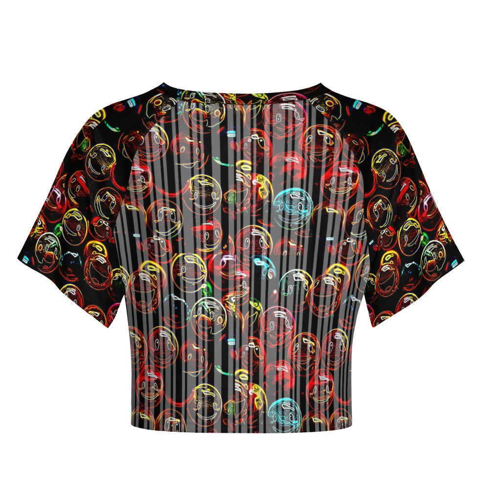 Outspoken Designs 01-01 "Lighten Up" Designer Cropped Raglan T-shirt