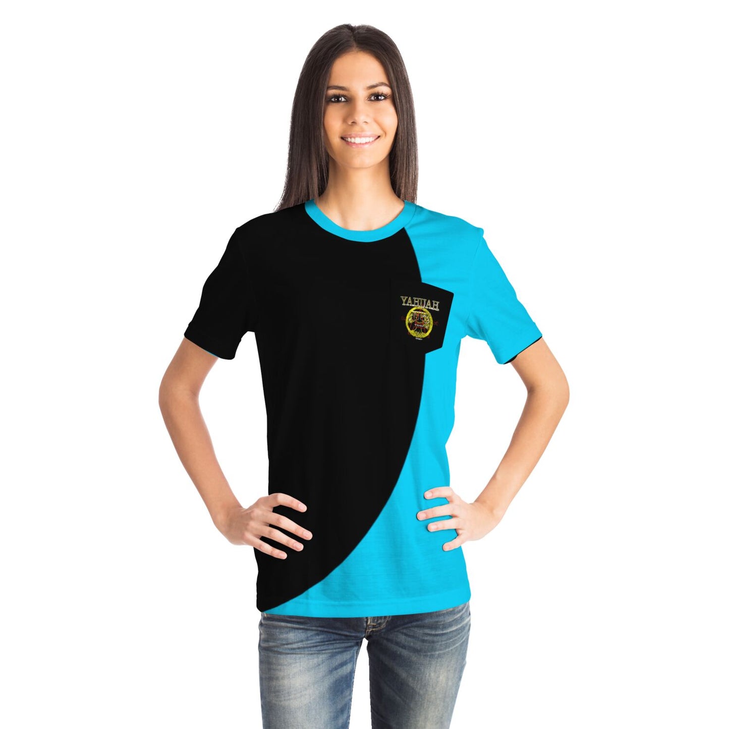 A-Team 01 Blue Designer Unisex Pocket T-shirt