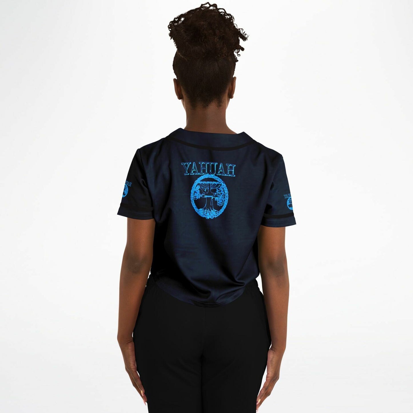 Yahuah-Tree of Life 02-02 Designer Cropped Softball Jersey