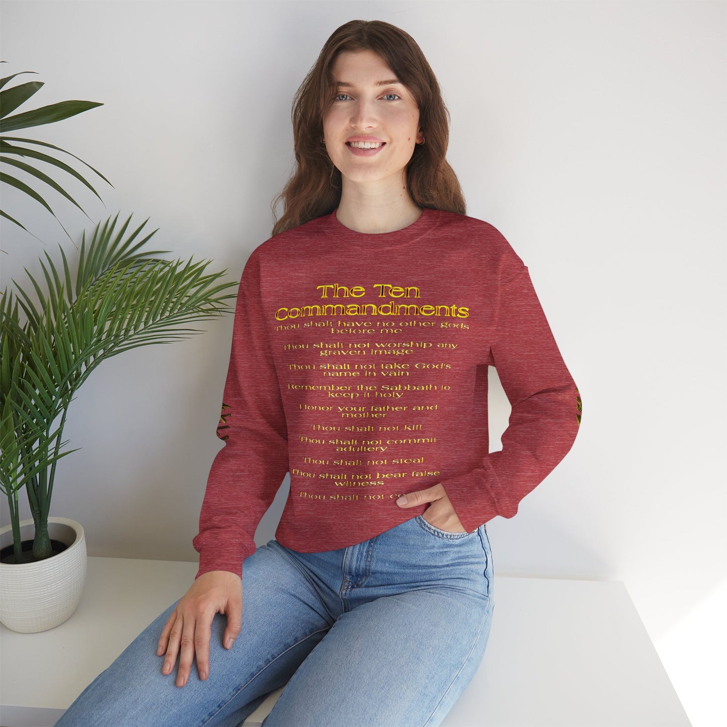 Ten Commandments 01 Designer Gildan Unisex Heavy Blend Sweatshirt (12 colors)