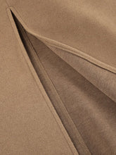 Cargar imagen en el visor de la galería, Light Brown Woolen High Waist Maxi Skirt