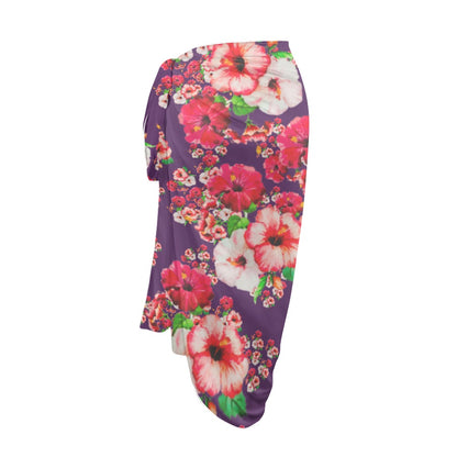 TRP Floral Print 03: Hibiscus Flowers 01-01 Tropical Bloom Long Sarong