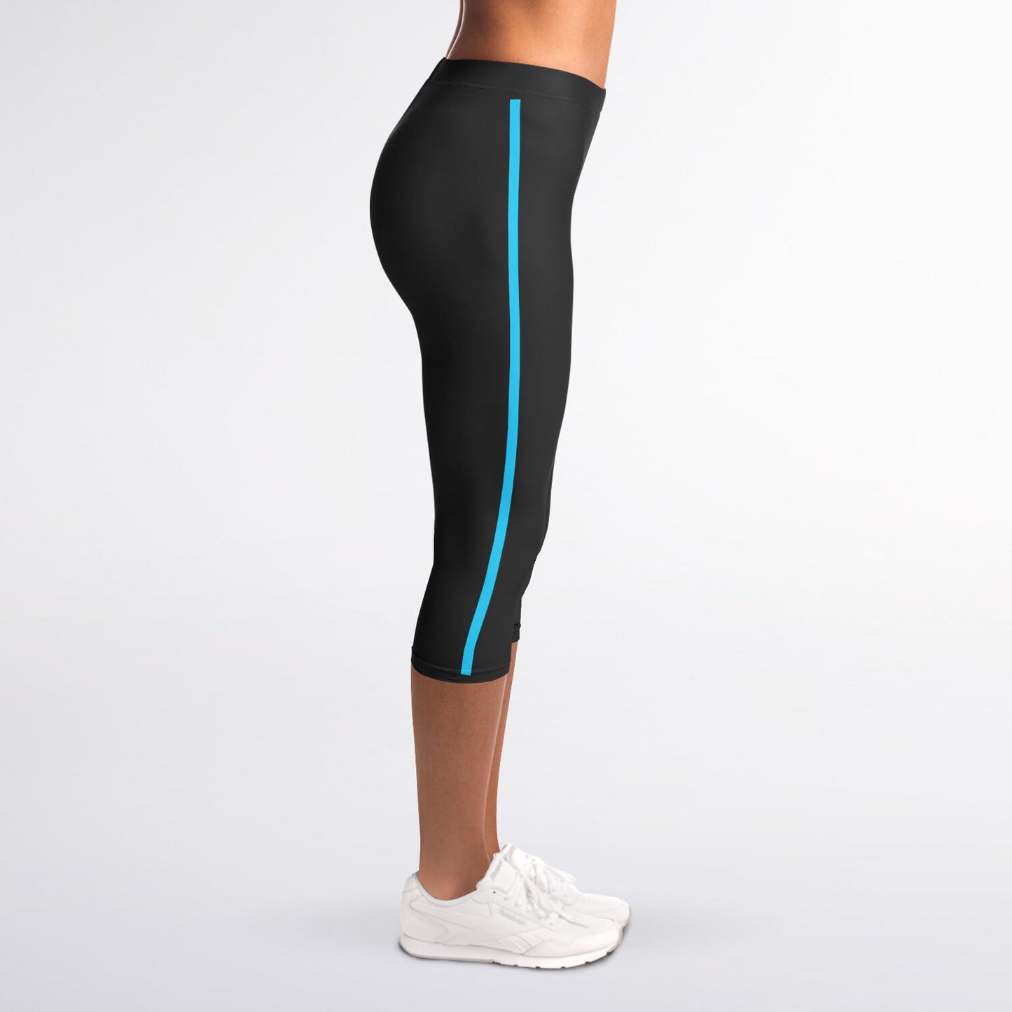 A-Team 01 Blue Designer Capri Leggings