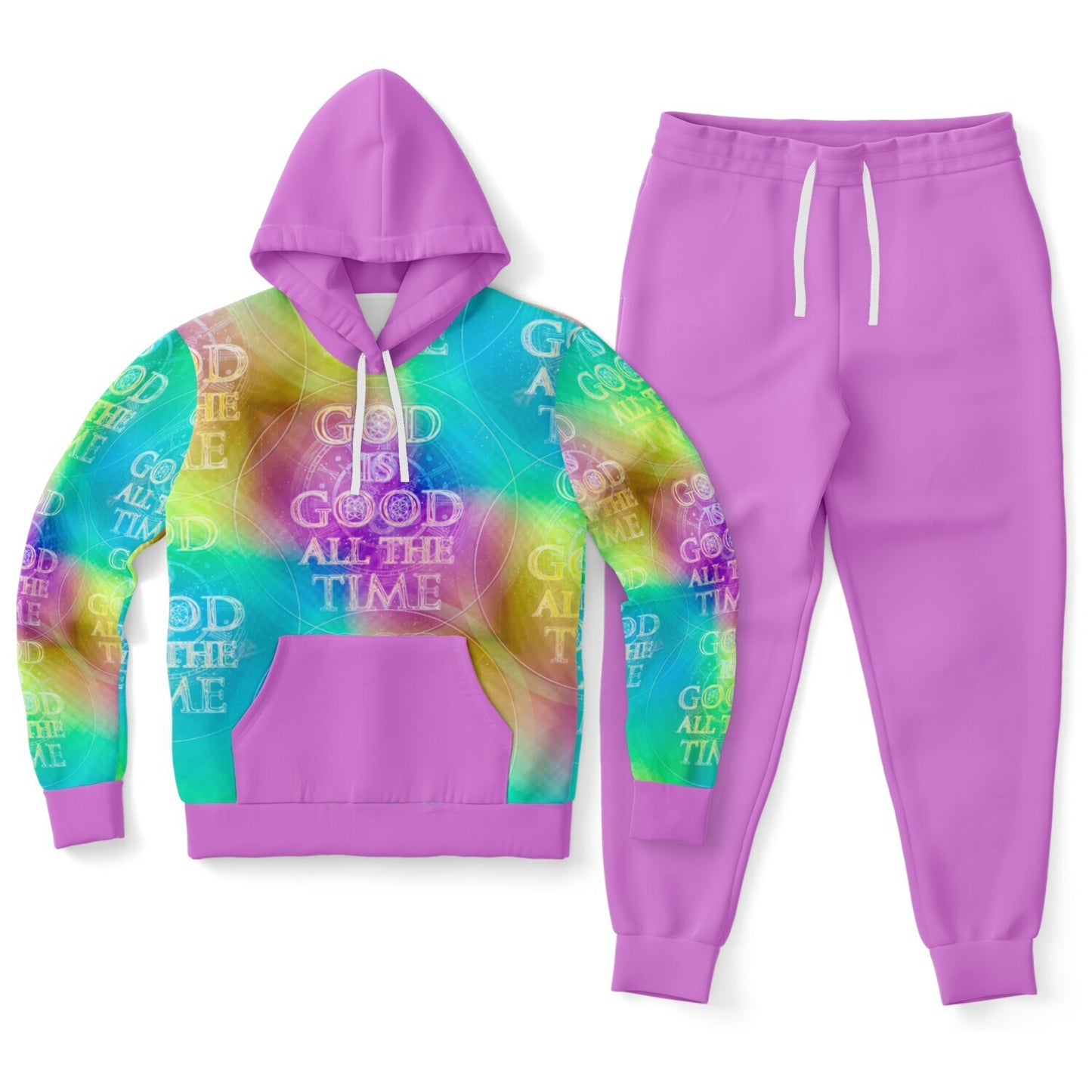 Chroma-Shift Art-to-Wear: God is Good All The Time 01-02 Tri-Blend Fleece Lined Sweatsuit