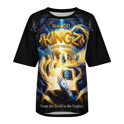 144,000 KINGZ: The Rise of The Remnant | Men's Heavyweight Half Sleeve 100% Cotton Tee