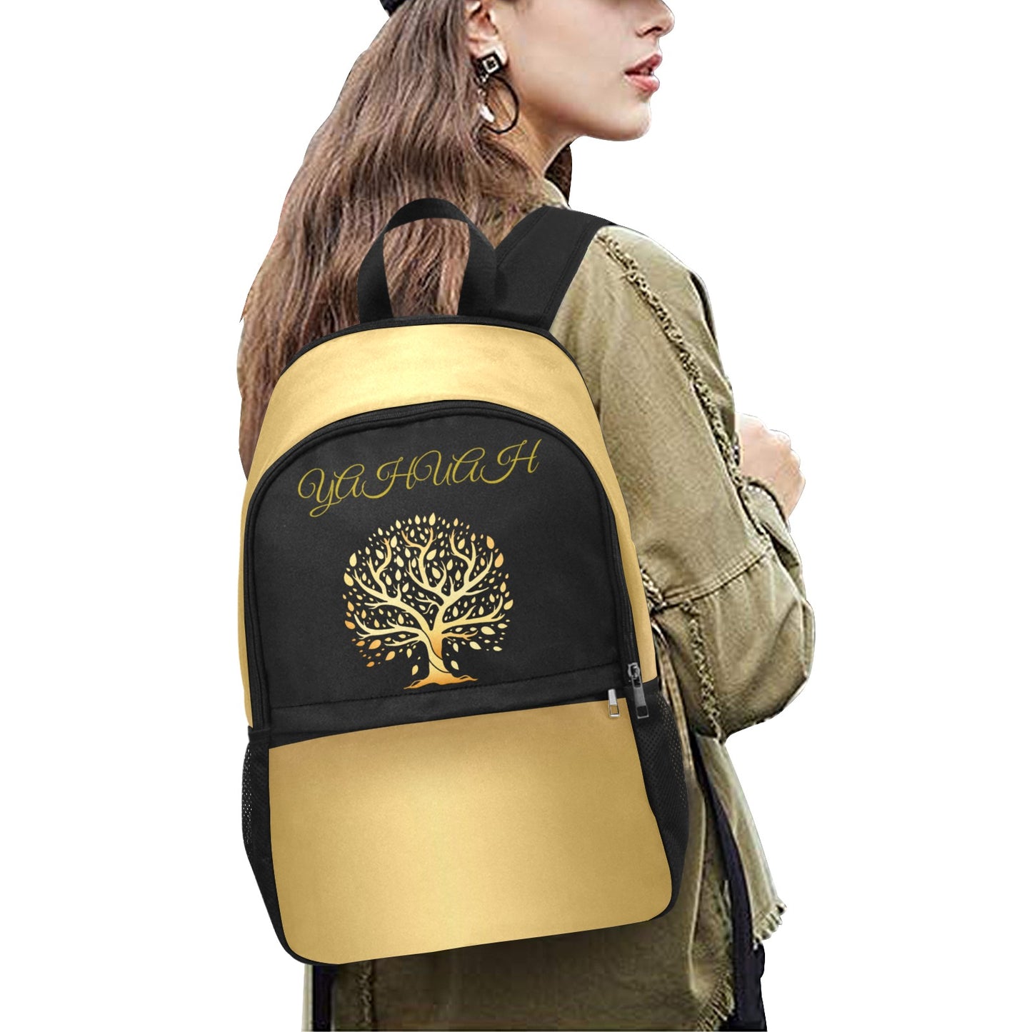 Yahuah-Tree of Life 01 Elect Designer Multi-function Backpack with Front Pocket