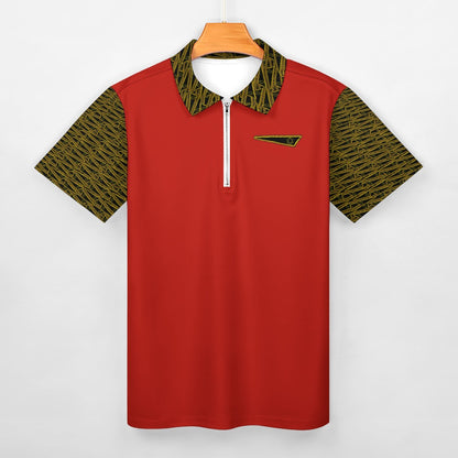 The Flag of David | Men's Zip Placket Polo | 7 colors