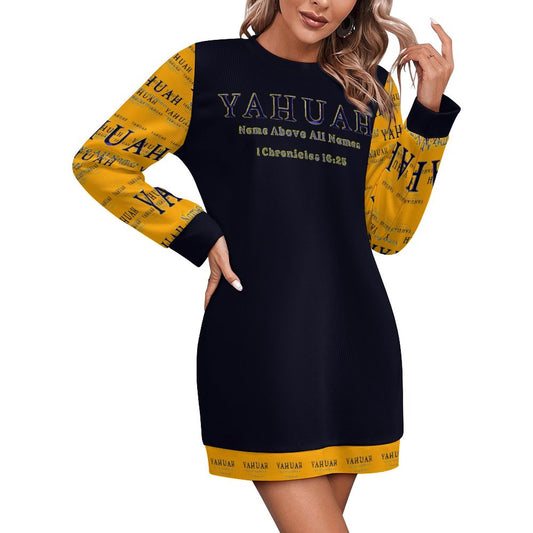 Yahuah-Name Above All Names 02-01 Designer Sweatshirt Dress