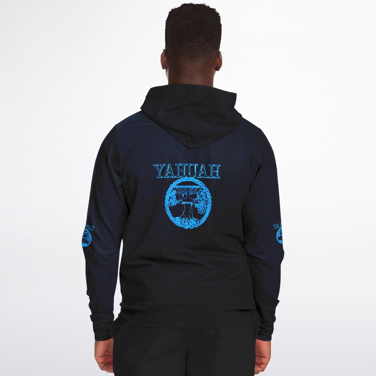 Yahuah-Tree of Life 02-02 Designer Athletic Unisex Zip Hoodie