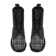 Cargar imagen en el visor de la galería, Yahuah-Tree of Life 02-04 + Digital Plaid 01-06A Men&#39;s PU Leather All Season Boots