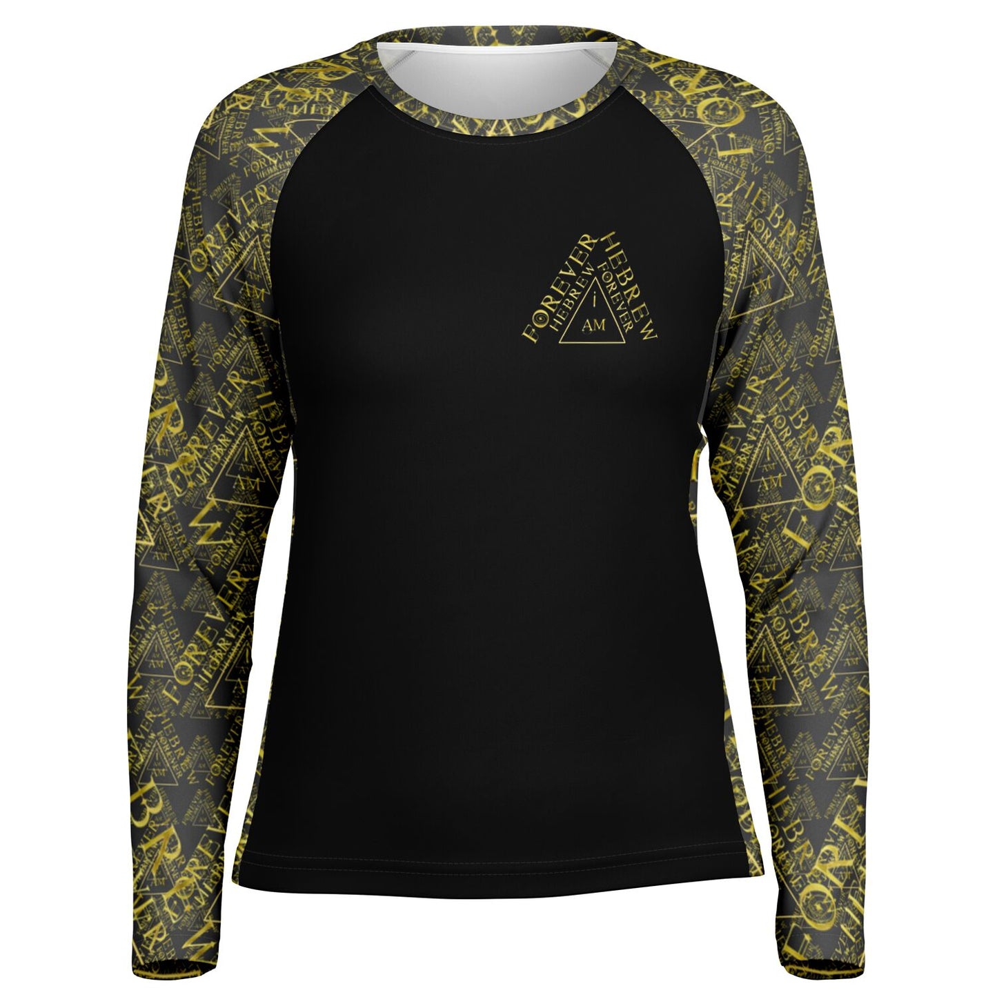 I AM HEBREW 03-01 Ladies Designer Long Sleeve Raglan T-shirt