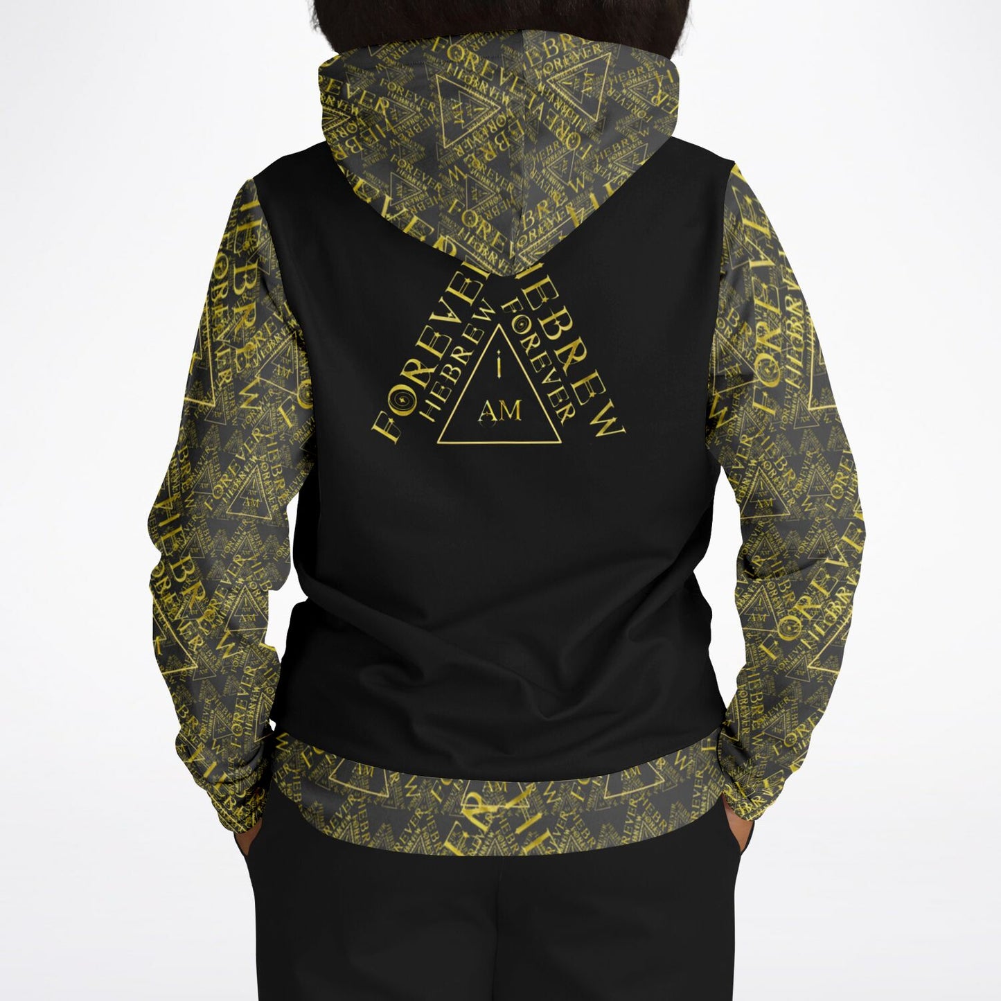 I AM HEBREW 03-01 Designer Triblend Fleece Lined Unisex Hoodie