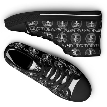 Yahuah: Tree of Life (02-05) - The Dualism Refined |Unisex High Top Canvas Sneakers (Style 02)
