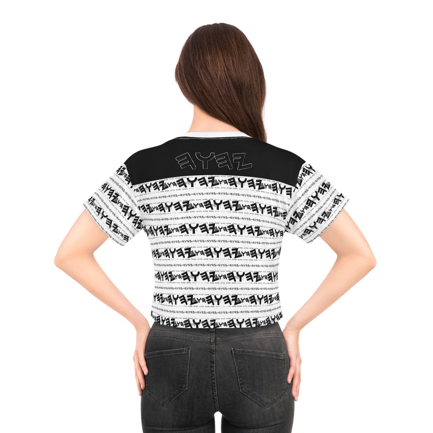 Most High God - Yahuah 01-01 White Designer Cropped T-shirt