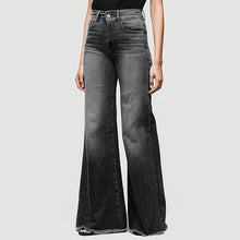 Load image into Gallery viewer, Mid Rise Loose Fit Flare Jeans (Light/Dark Blue, Black)