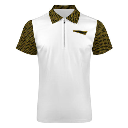 The Flag of David | Men's Zip Placket Polo | 7 colors