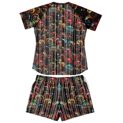 Outspoken Designs 01-01 "Lighten Up" Designer Raglan T-shirt & Shorts Set