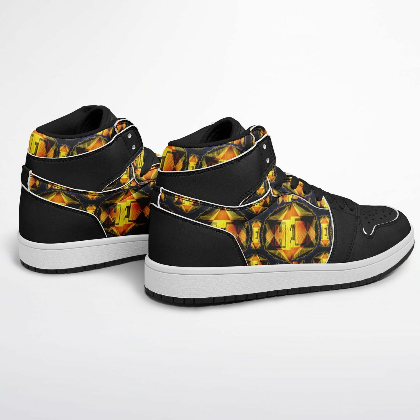 Hebrew World 01-02 Royal Radiance PU Leather High Top Sneakers
