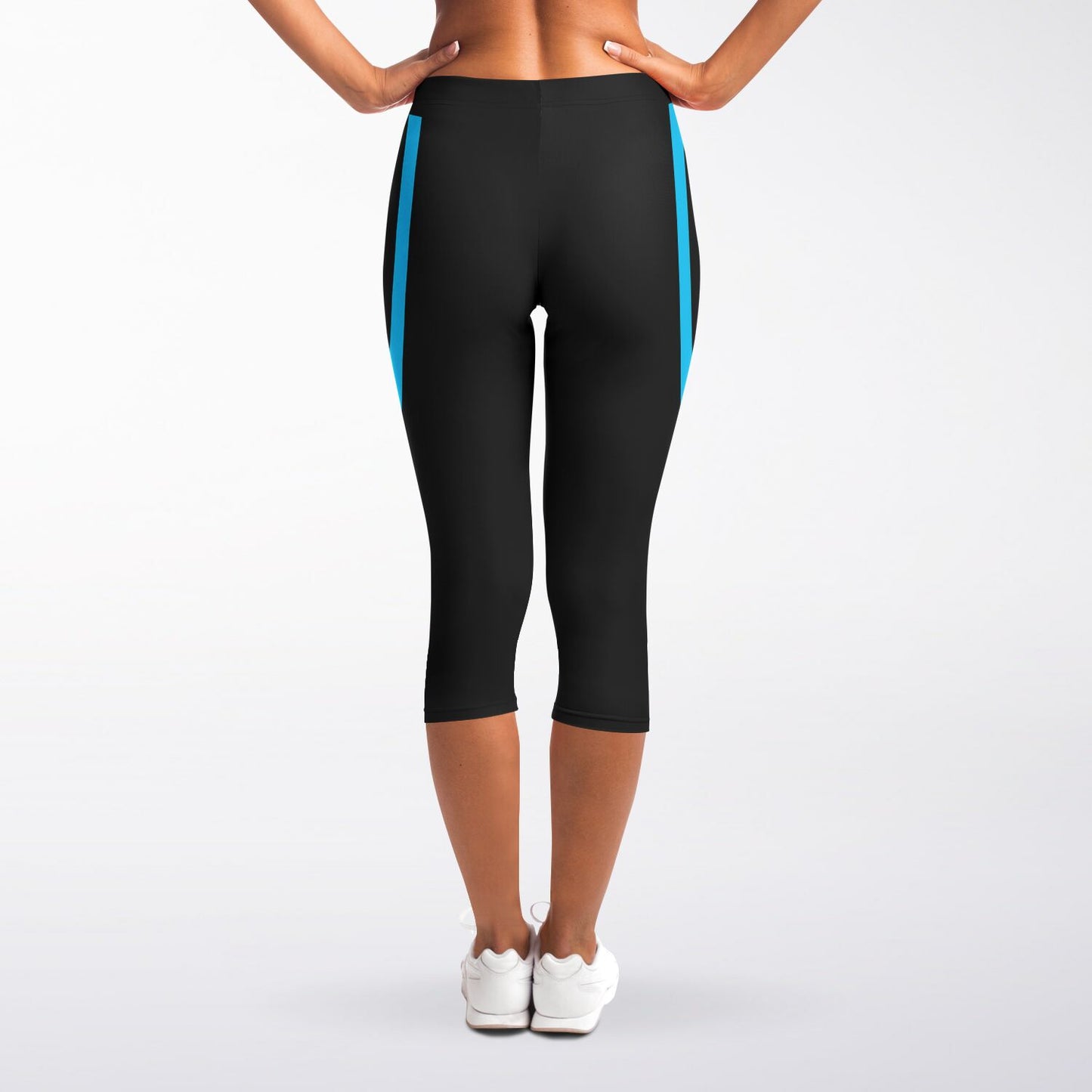 A-Team 01 Blue Designer Capri Leggings