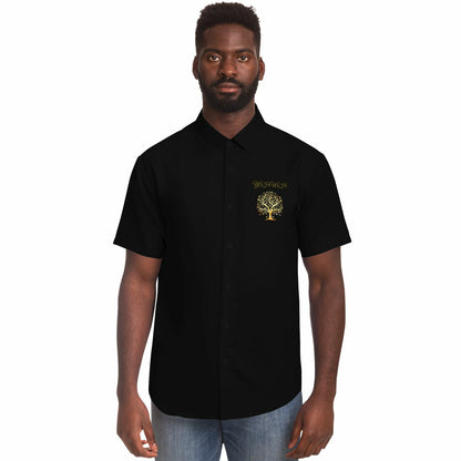 Yahuah-Tree of Life 01-01 Men's Designer Spread Collar Shirt