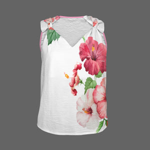 TRP Floral Print 03 Designer Knotted Sleeveless Tank Top