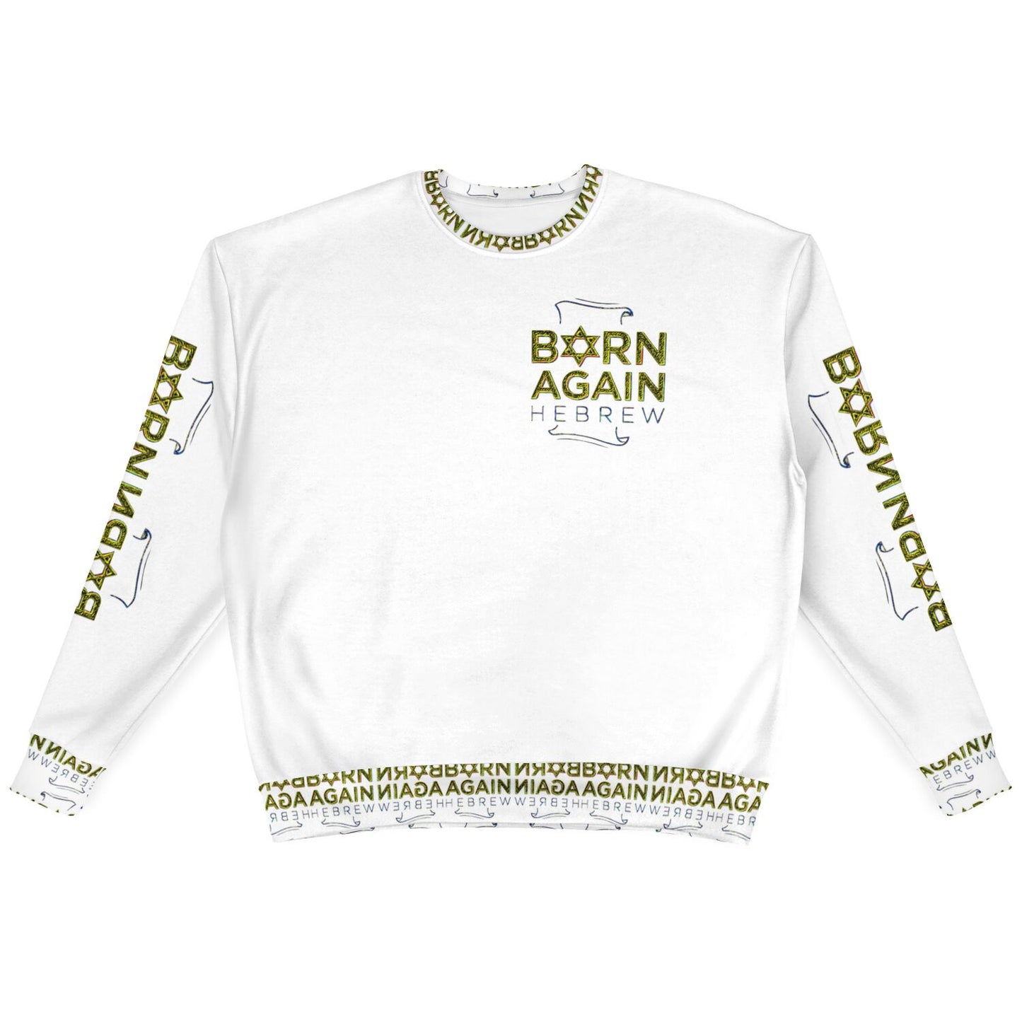 Born Again Hebrew 01-01 Designer Heavyweight Oversized Unisex Sweatshirt