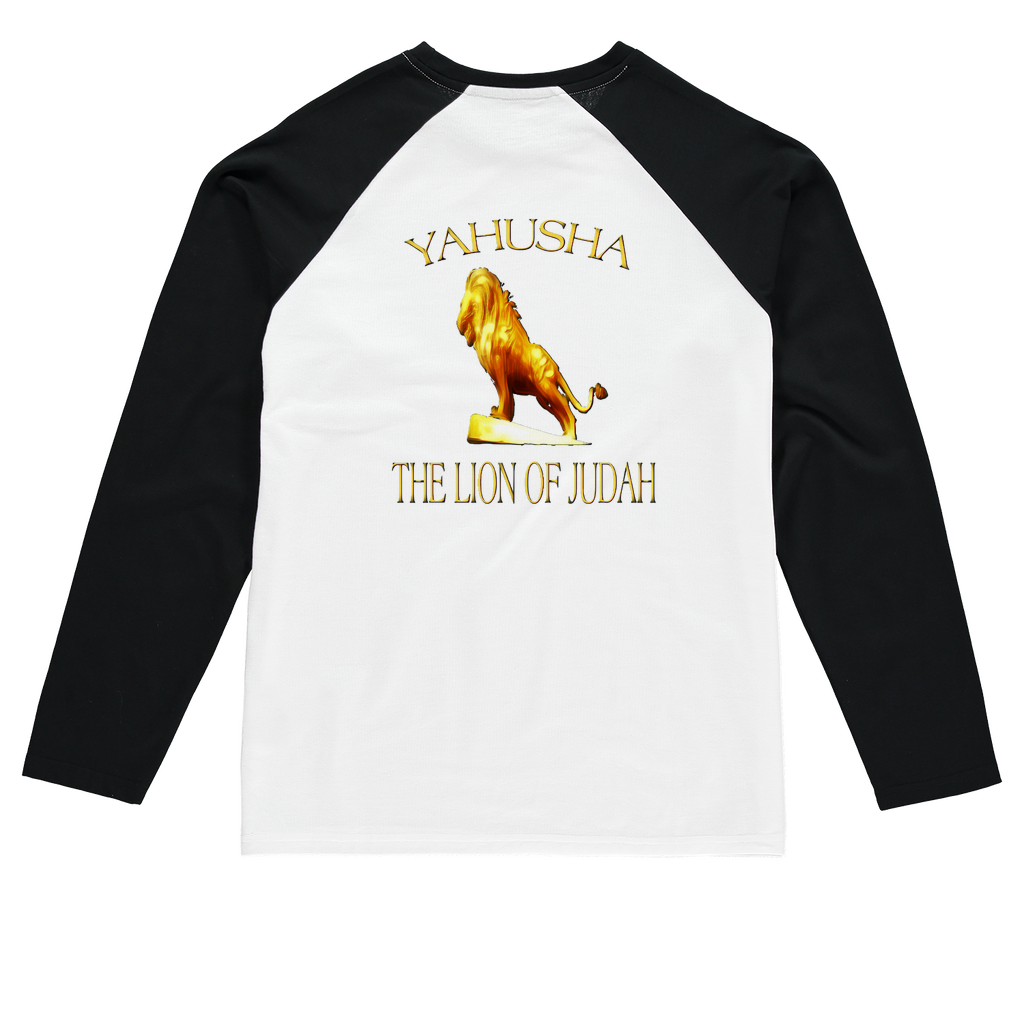 Yahusha-The Lion of Judah 01 Designer Sublimation Raglan Long Sleeve Unisex T-shirt