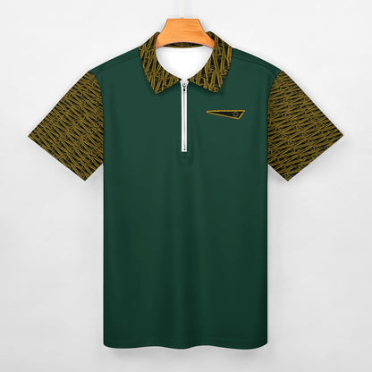 The Flag of David | Men's Zip Placket Polo | 7 colors