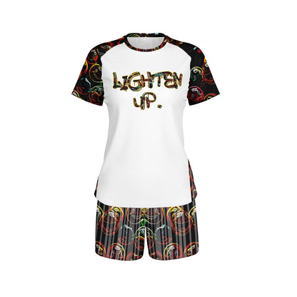Outspoken Designs 01-01 "Lighten Up" Designer Raglan T-shirt & Shorts Set