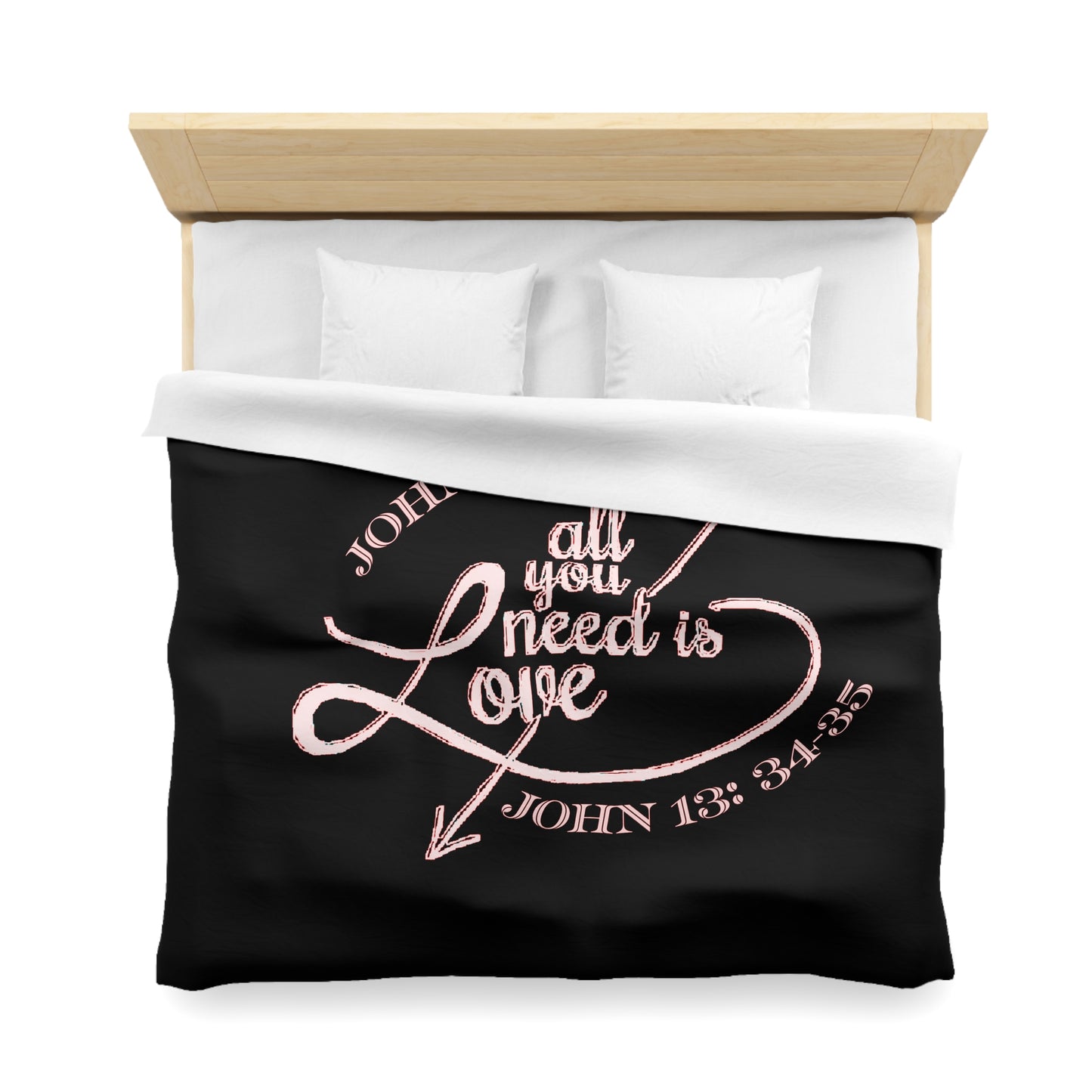 Illustrated Truth 02-01 "All You Need is Love" Designer Microfiber Duvet Cover (4 sizes)