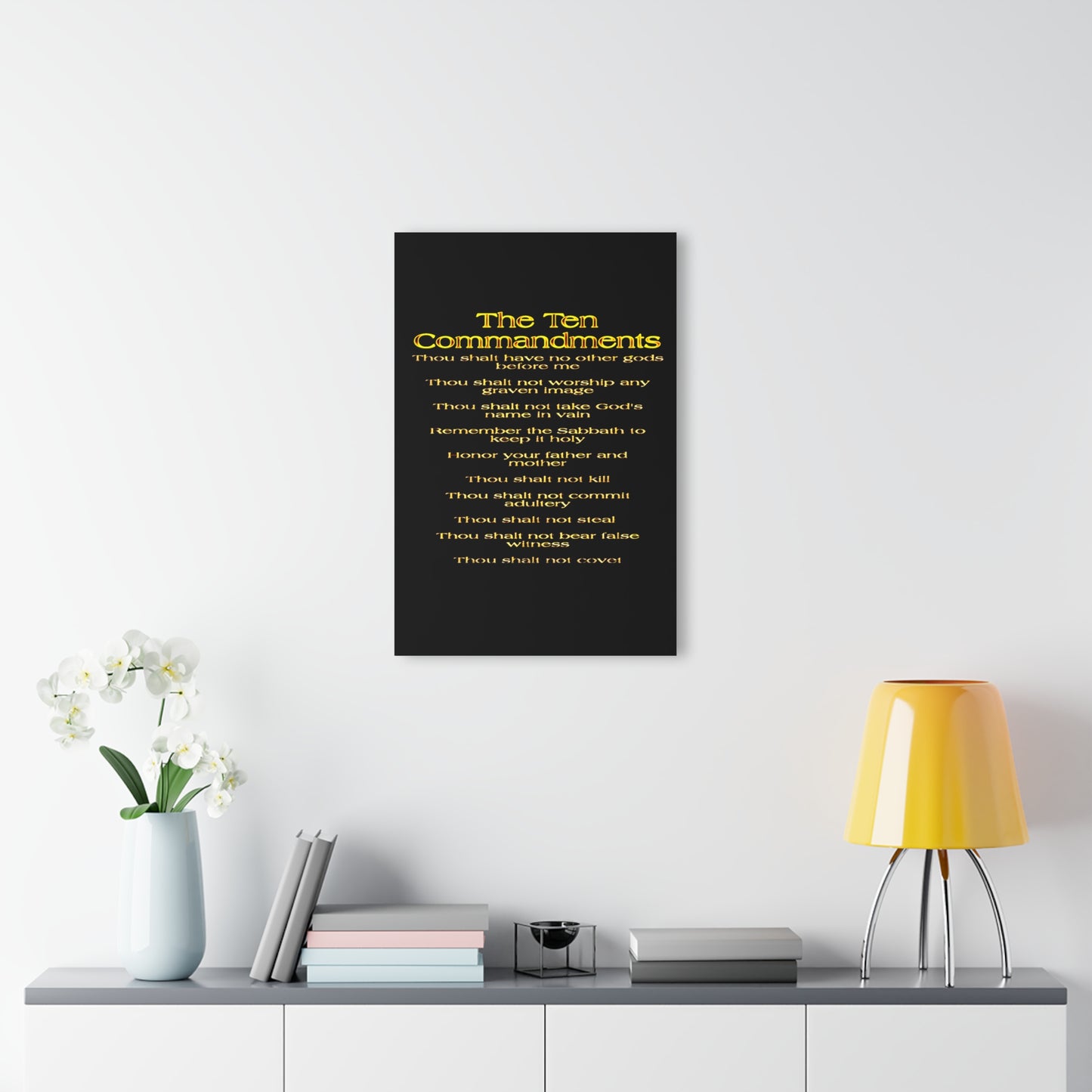 Ten Commandments 01 Vertical Acrylic Print with French Cleat Hanging (2 sizes)